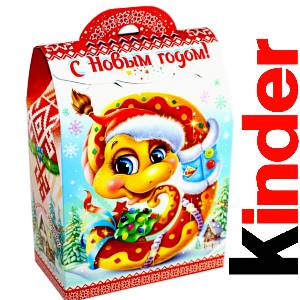 Детский подарок на Новый Год в жестяной упаковке весом 430 грамм по цене 1657 руб в Анадыре