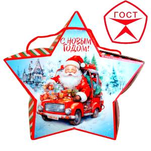 Детский подарок на Новый Год в жестяной упаковке весом 950 грамм по цене 1182 руб в Анадыре