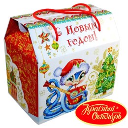 Детский новогодний подарок в картонной упаковке весом 950 грамм по цене 1108 руб в Анадыре
